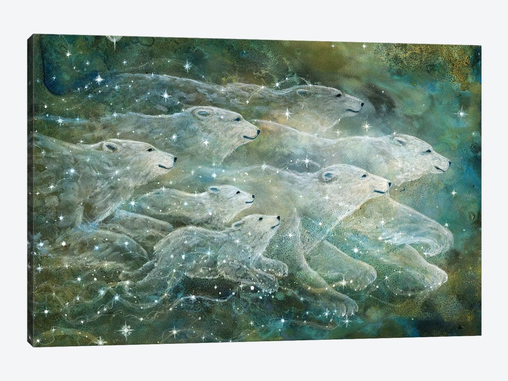 Starlight Bears by Cathy McClelland 1-piece Canvas Art Print