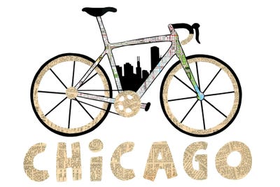 Chicago Bike by Paper Cutz gallery poster