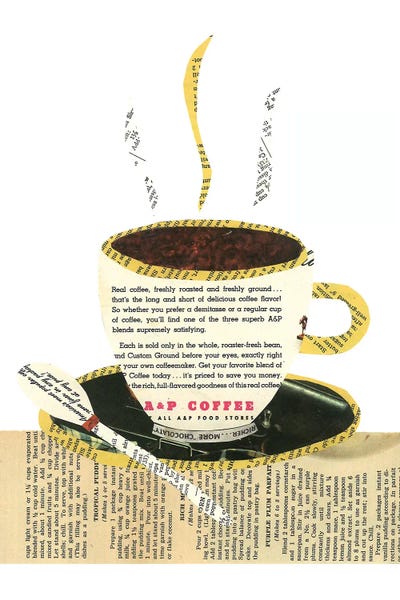 Coffee Cup by Paper Cutz multi panel art