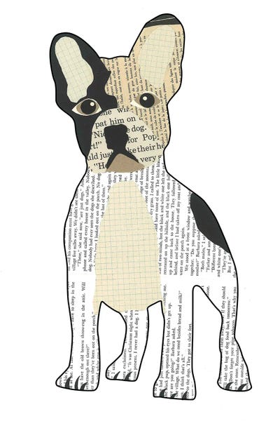 French Bulldog by Paper Cutz metal wall art