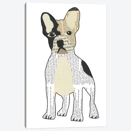 French Bulldog Canvas Print #CTZ23} by Paper Cutz Art Print