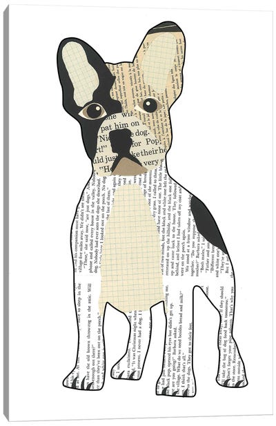 French Bulldog Canvas Art Print - Paper Cutz