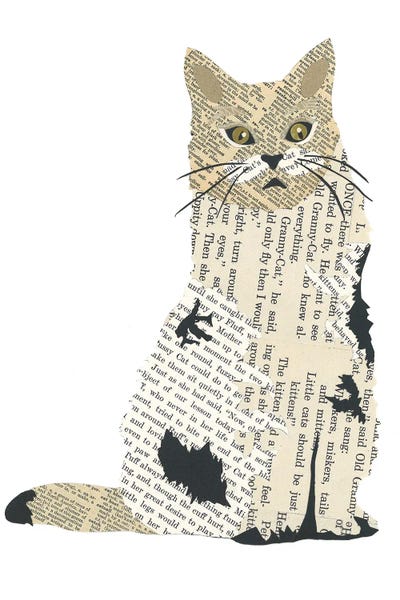 Kitty by Paper Cutz art print