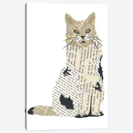 Kitty Canvas Print #CTZ28} by Paper Cutz Canvas Art Print