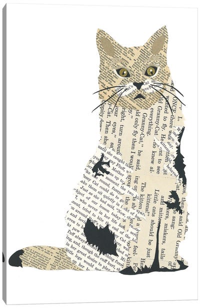 Kitty Canvas Art Print - Paper Cutz