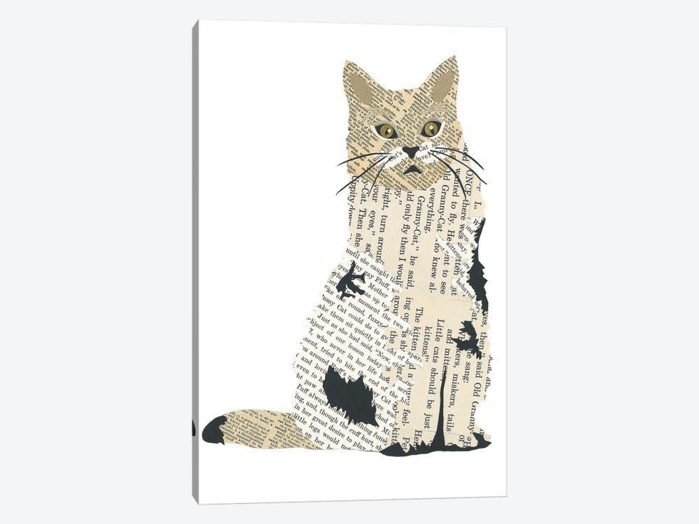 Kitty by Paper Cutz 1-piece Canvas Art