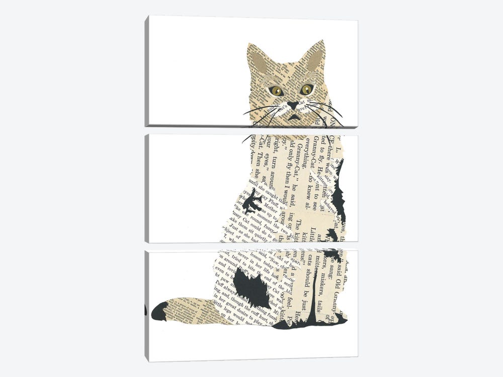Kitty by Paper Cutz 3-piece Canvas Artwork