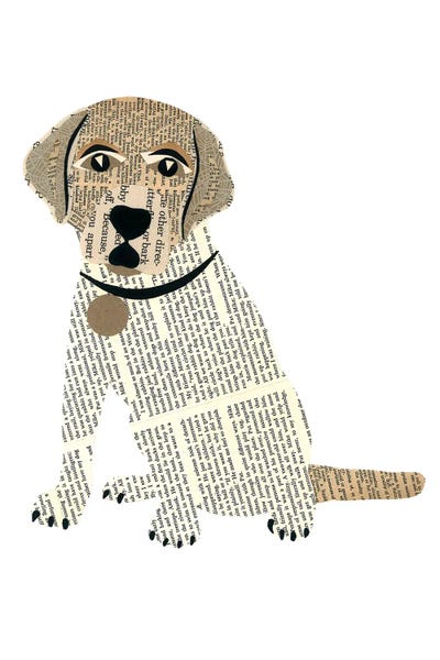 Labrador by Paper Cutz canvas print