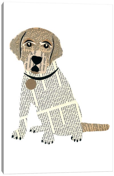 Labrador Canvas Art Print - Paper Cutz