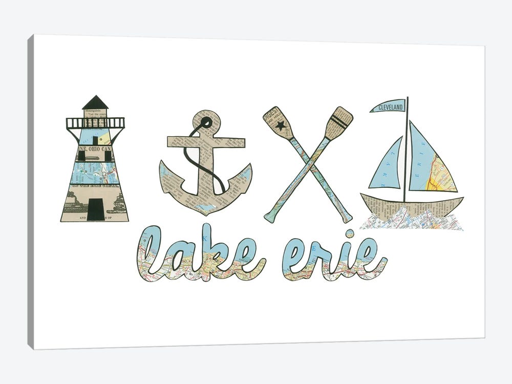 Lake Erie by Paper Cutz 1-piece Canvas Artwork