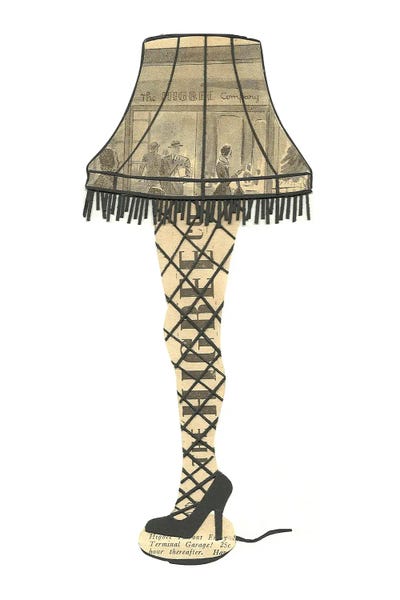 Leg Lamp Art Print By Paper Cutz Icanvas