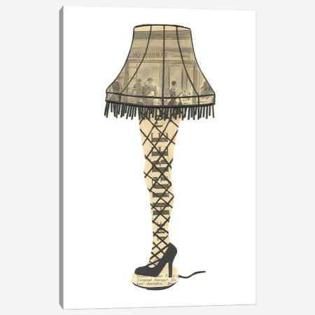 Leg Lamp Canvas Print #CTZ33} by Paper Cutz Canvas Wall Art