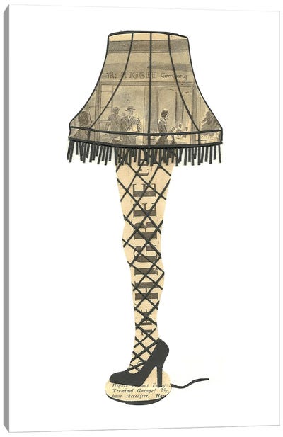 Leg Lamp Canvas Art Print - Paper Cutz