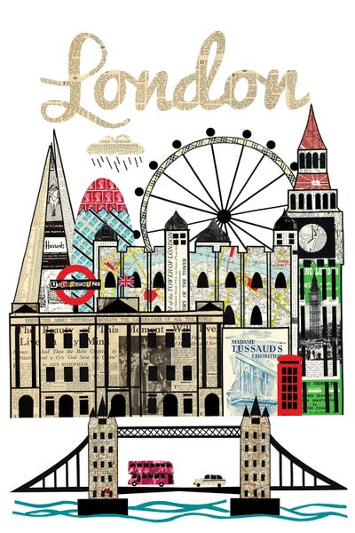 London Skyline by Paper Cutz framed wall art