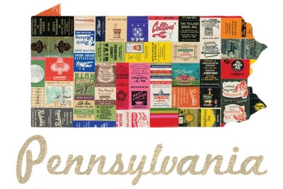 Pennsylvania Matchbook by Paper Cutz art print