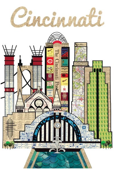 Paper Cutz: Cincinnati Vertical Skyline by Paper Cutz