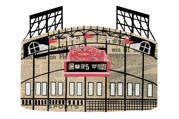Chicago Cubs: Wrigley Field by Paper Cutz