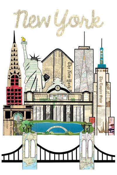 New York Skyline by Paper Cutz art print
