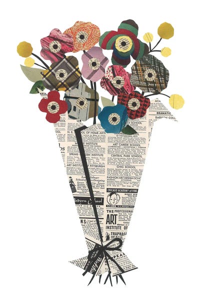 Bouquet by Paper Cutz multi panel art