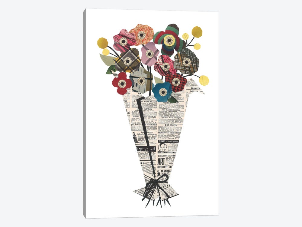 Bouquet by Paper Cutz 1-piece Canvas Art