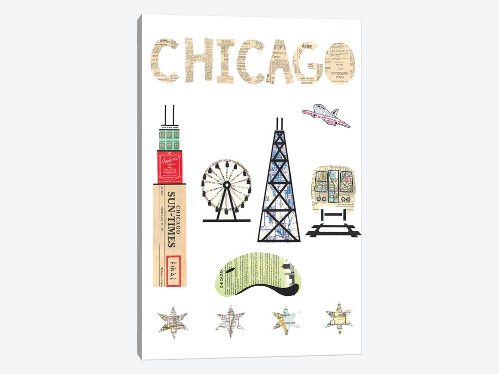 Chicago Fair by Paper Cutz 1-piece Canvas Artwork