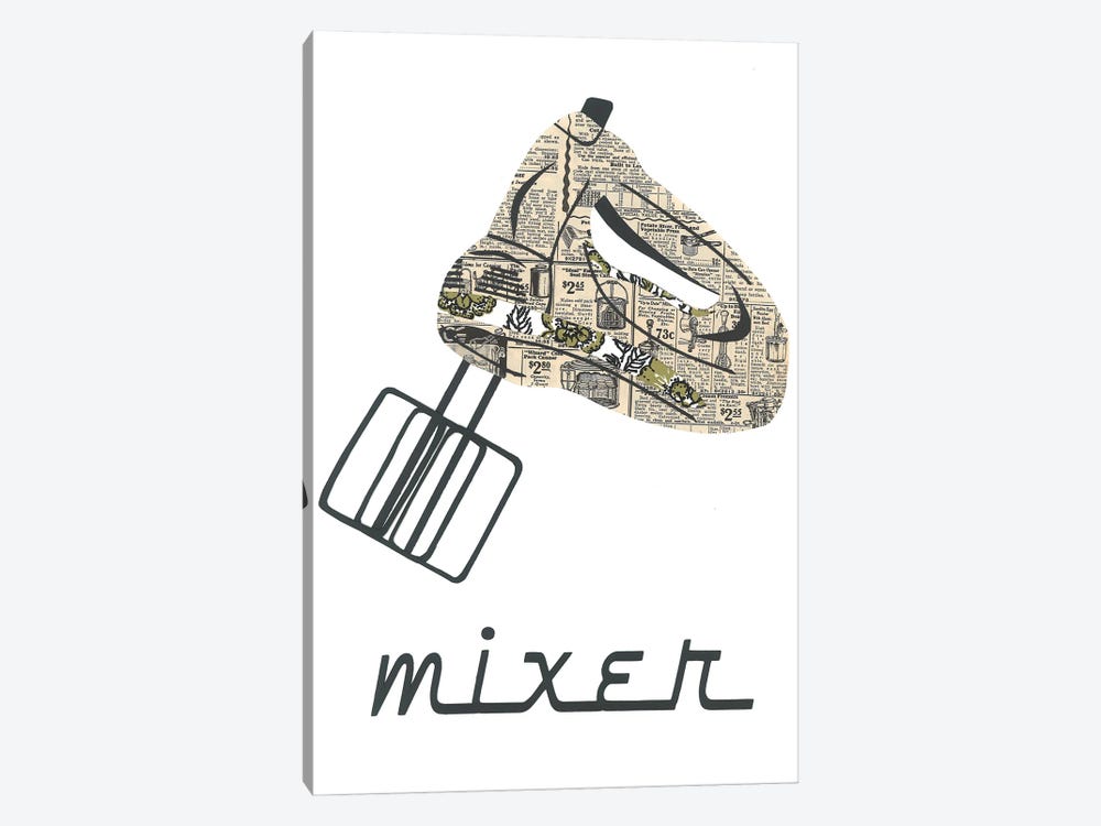 Retro Mixer by Paper Cutz 1-piece Canvas Print