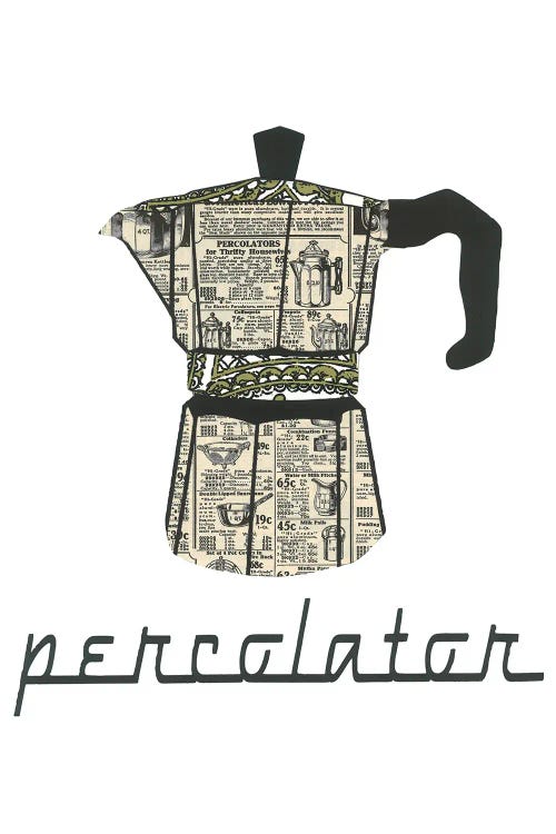 Retro Perculator by Paper Cutz wall art