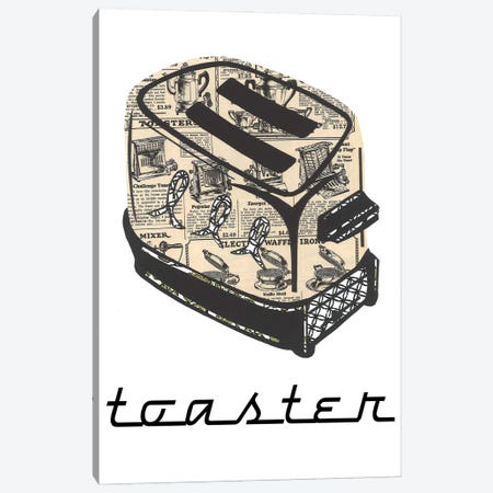 Retro Toaster Canvas Print #CTZ80} by Paper Cutz Art Print