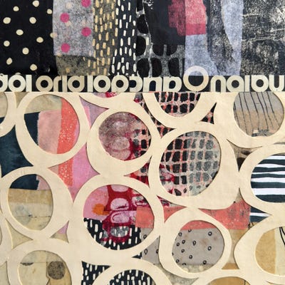 Loops by Cordula Kagemann framed canvas print