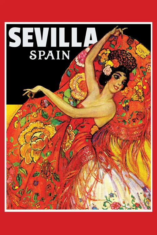 Spain Travel Poster by Saturday Evening Post wall art