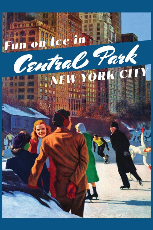 Visit Central Park by Saturday Evening Post wall art