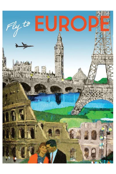 Ancient Ruins: Visit Europe by Saturday Evening Post