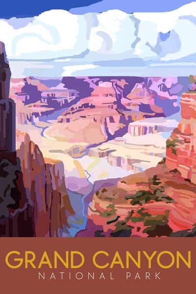 National Parks Travel Posters: Visit Grand Canyon I by Saturday Evening Post