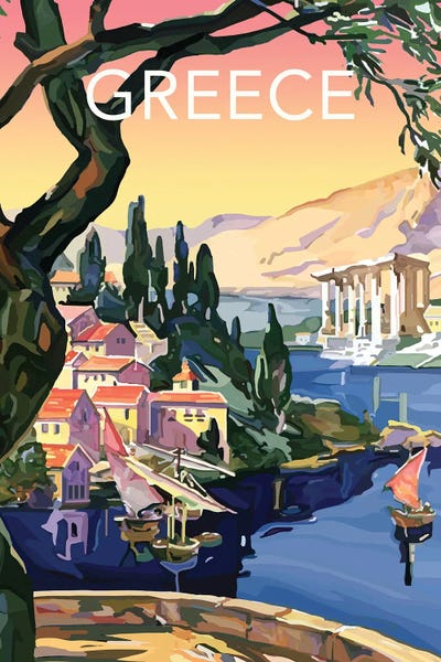 Vintage Travel Posters: Visit Greece by Saturday Evening Post