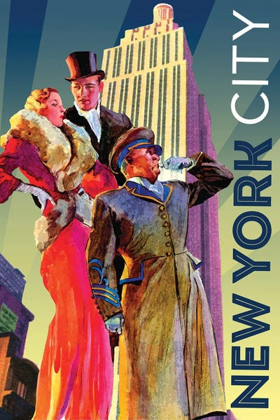 Canvas Print: Visit New York City by Saturday Evening Post