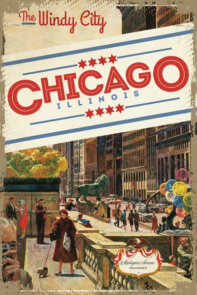 Chicago Posters: Welcome To The Windy City by Saturday Evening Post