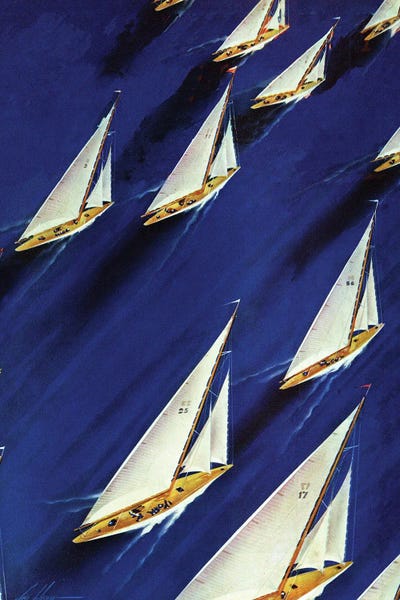 Art Deco: Sailboat Regatta by Ski Weld