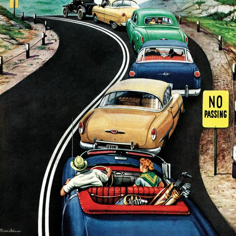 No Passing by Stevan Dohanos wall art