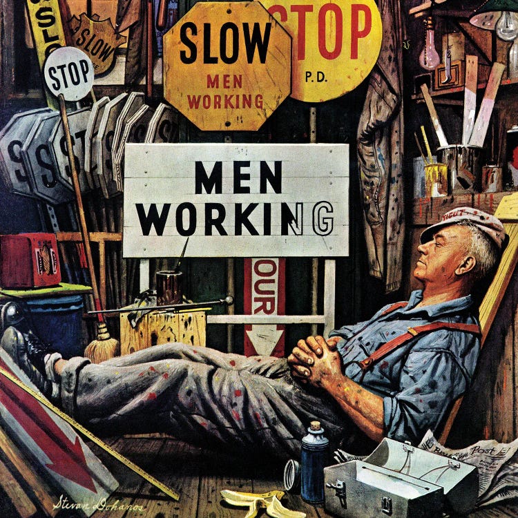 Men Working by Stevan Dohanos wall art