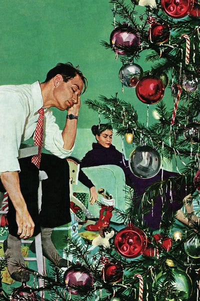 Christmas: Trimming The Tree by George Hughes