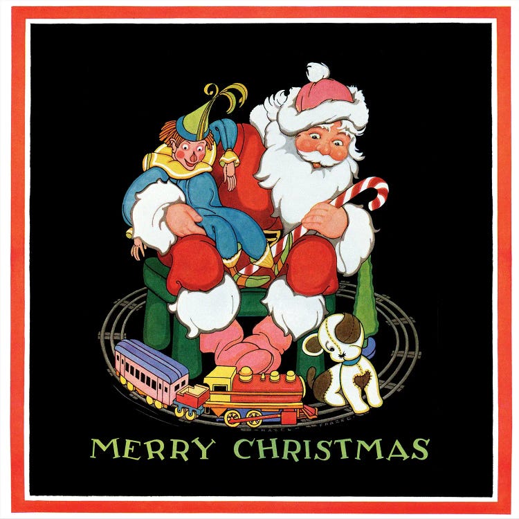 Santa & The Toys by Hazel Frazee wall art