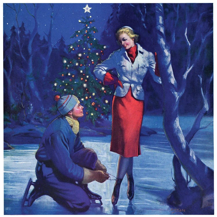 Romantic Skate by J.V. Lee wall art