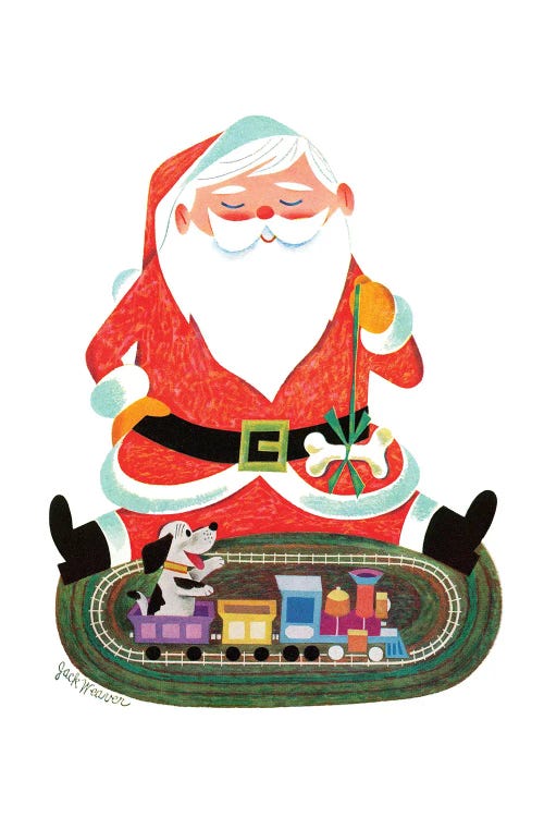 Santa With Train by Jack Weaver wall art
