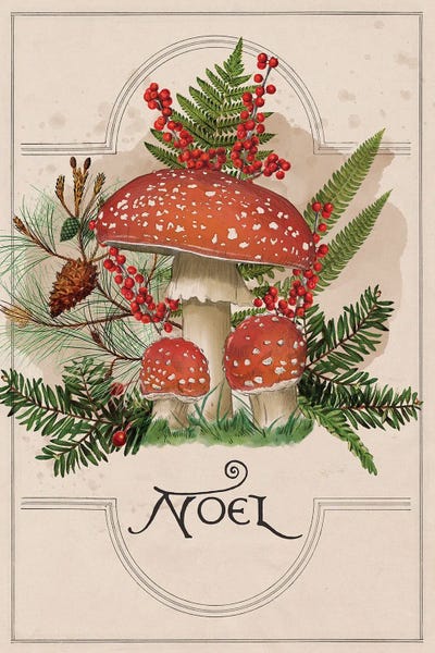 Rustic Winter: Amanita Muscaria Mushroom by Saturday Evening Post