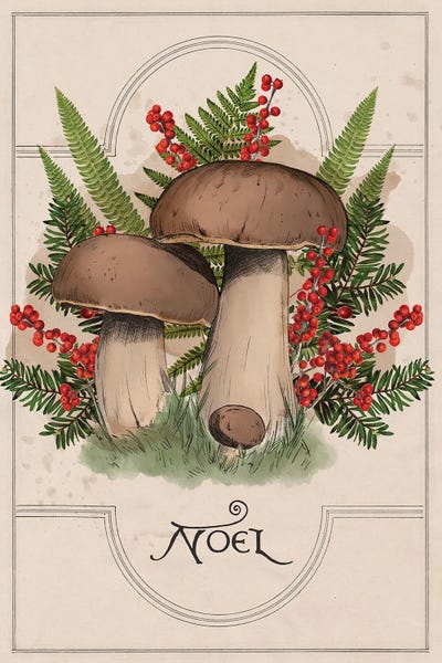 Boletus Mushroom by Saturday Evening Post multi panel art
