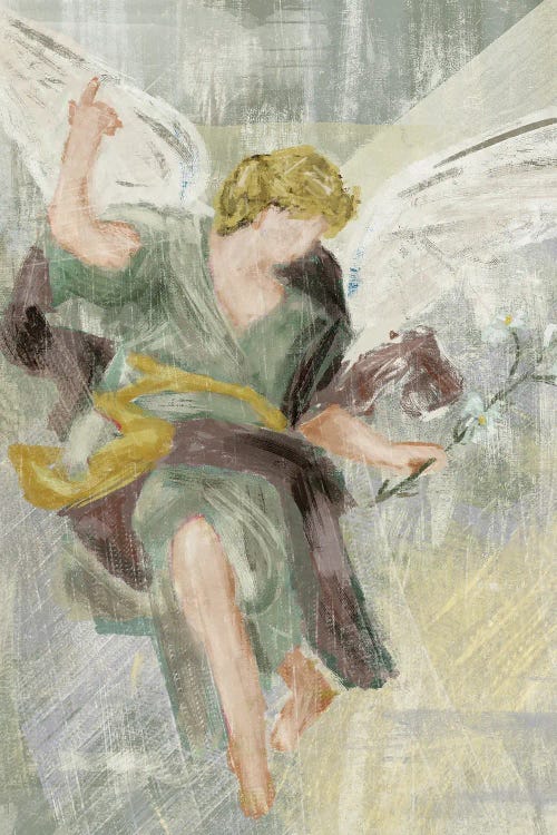 Christmas Angel In Abstract by Saturday Evening Post wall art