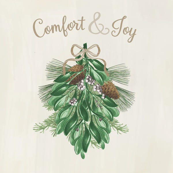 Christmas Signs & Sentiments: Comfort & Joy Mistletoe by Saturday Evening Post