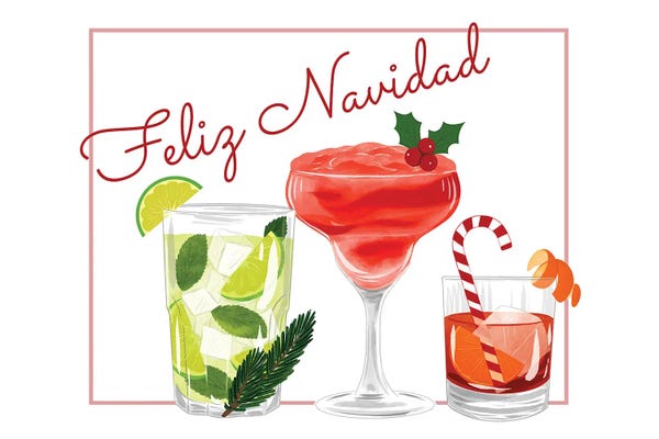 Christmas Signs & Sentiments: Felize Navidad Cocktails by Saturday Evening Post