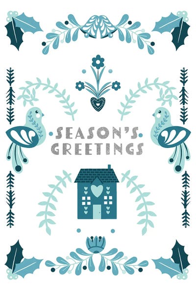 Saturday Evening Post: Folksy Christmas Cottage II by Saturday Evening Post