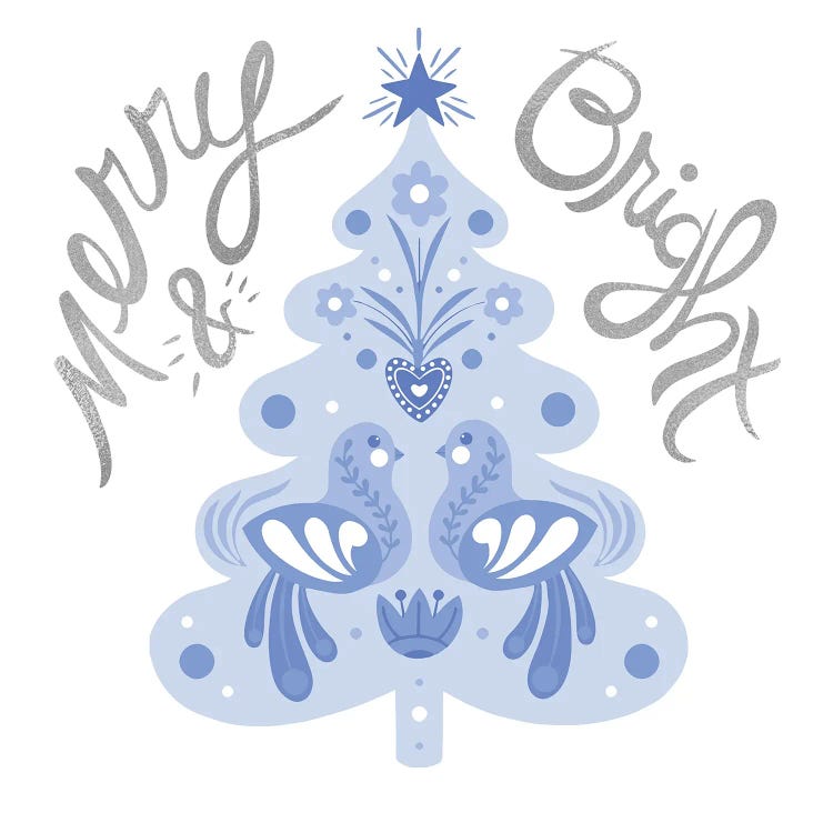 Folksy Merry & Bright by Saturday Evening Post wall art